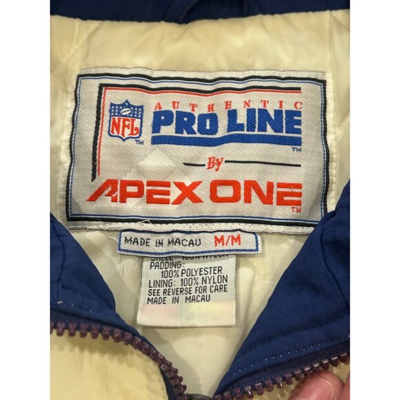 Vintage 1990's New England Patriots Apex One Authentic Pro Line Puffer Jacket M - Picture 7 of 9